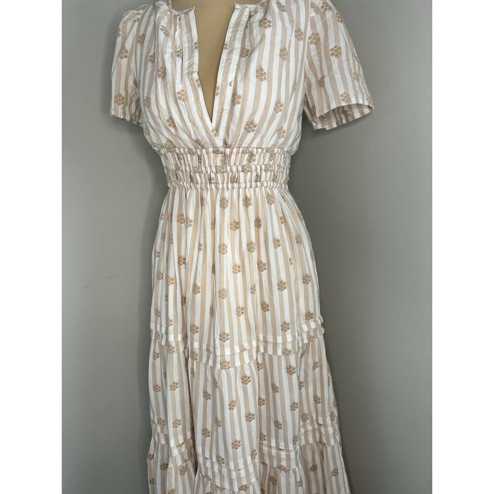Anthropology Cream And Tam Floral Maxi Dress Cottagecore Prairie XS - Picture 2 of 8